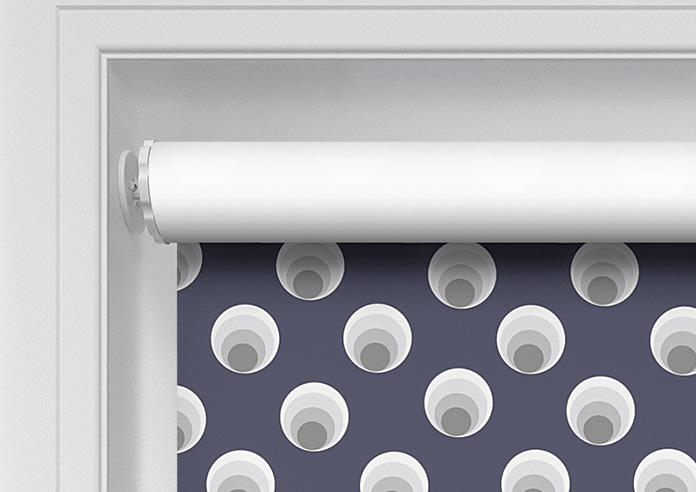 Retro 60s Spots, Midnite - Twist&Fit Roller Blind - Image 10